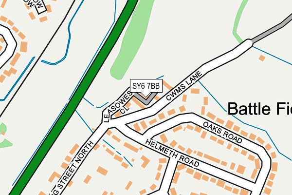 SY6 7BB map - OS OpenMap – Local (Ordnance Survey)