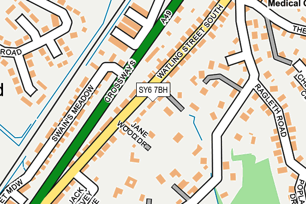 SY6 7BH map - OS OpenMap – Local (Ordnance Survey)