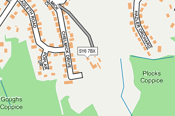 SY6 7BX map - OS OpenMap – Local (Ordnance Survey)