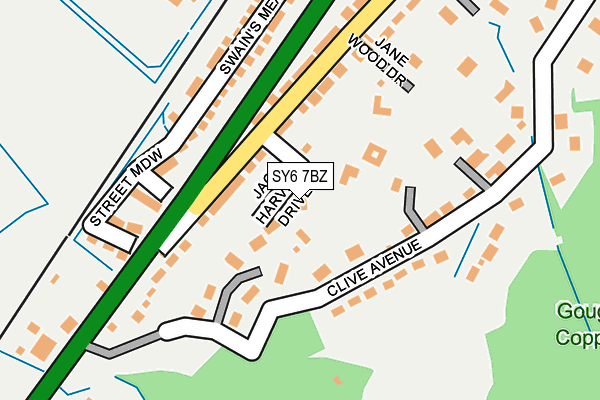 SY6 7BZ map - OS OpenMap – Local (Ordnance Survey)