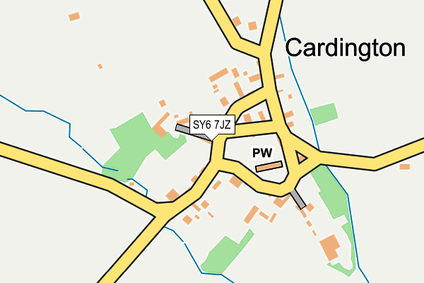 SY6 7JZ map - OS OpenMap – Local (Ordnance Survey)