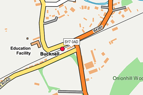 SY7 0AD map - OS OpenMap – Local (Ordnance Survey)