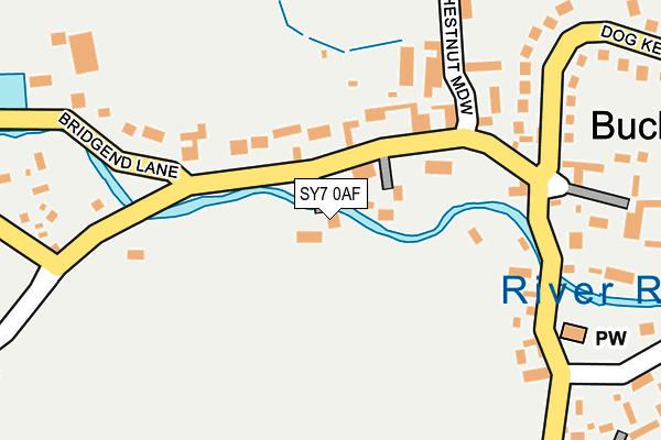 SY7 0AF map - OS OpenMap – Local (Ordnance Survey)