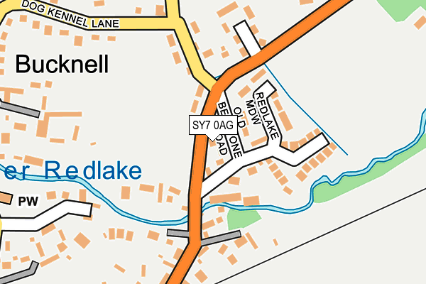 SY7 0AG map - OS OpenMap – Local (Ordnance Survey)