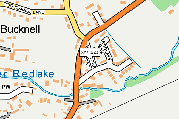 SY7 0AQ map - OS OpenMap – Local (Ordnance Survey)