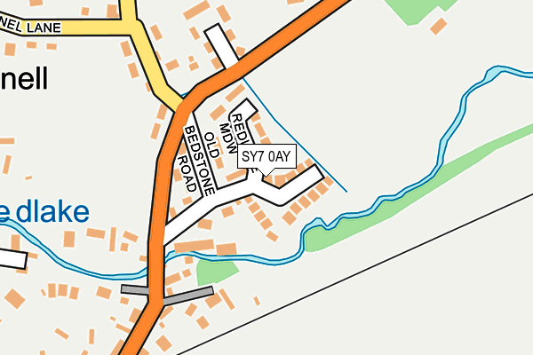 SY7 0AY map - OS OpenMap – Local (Ordnance Survey)