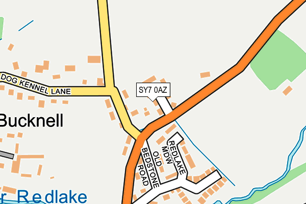 SY7 0AZ map - OS OpenMap – Local (Ordnance Survey)