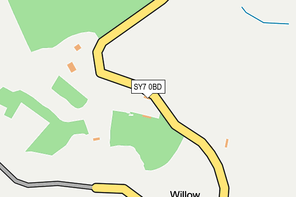 SY7 0BD map - OS OpenMap – Local (Ordnance Survey)
