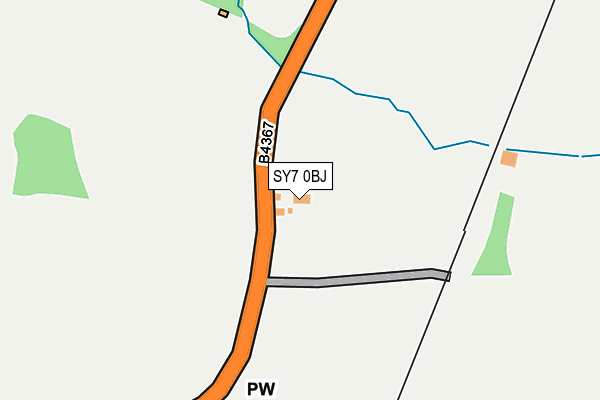 SY7 0BJ map - OS OpenMap – Local (Ordnance Survey)