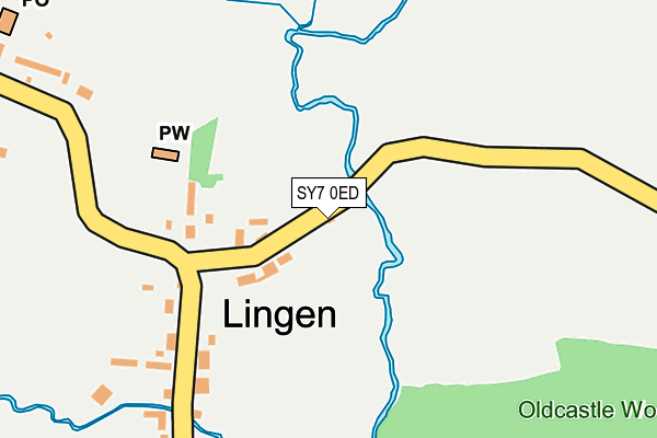 SY7 0ED map - OS OpenMap – Local (Ordnance Survey)
