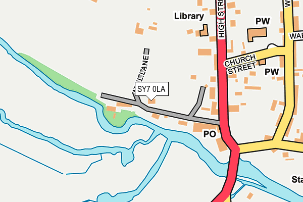 SY7 0LA map - OS OpenMap – Local (Ordnance Survey)
