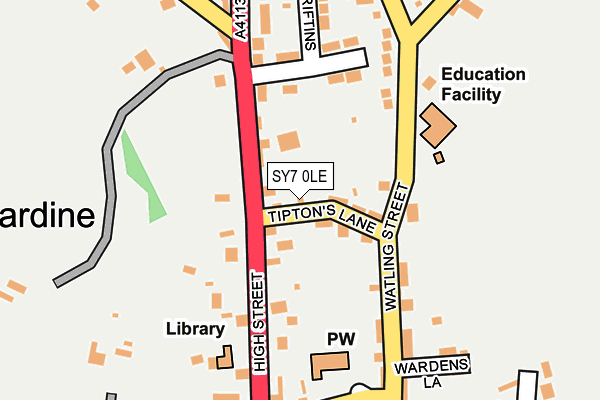 SY7 0LE map - OS OpenMap – Local (Ordnance Survey)