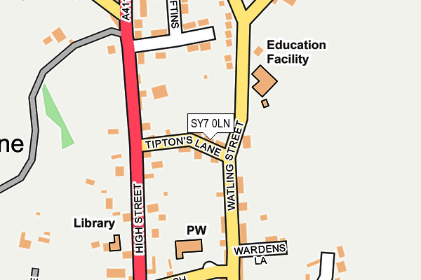 SY7 0LN map - OS OpenMap – Local (Ordnance Survey)