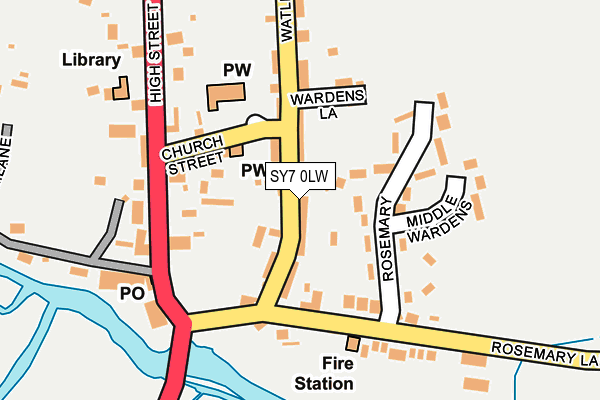 SY7 0LW map - OS OpenMap – Local (Ordnance Survey)