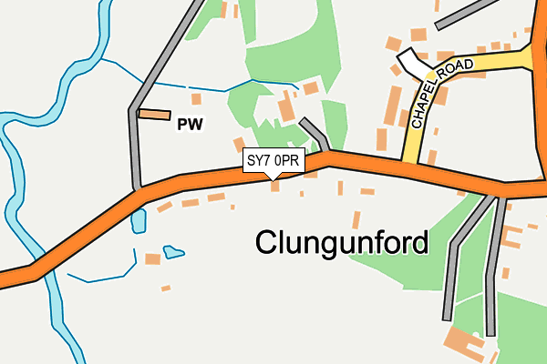 SY7 0PR map - OS OpenMap – Local (Ordnance Survey)