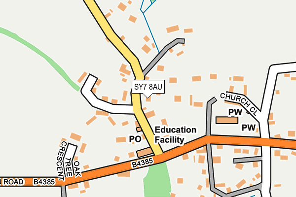 SY7 8AU map - OS OpenMap – Local (Ordnance Survey)