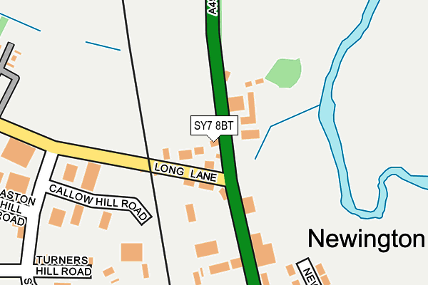 SY7 8BT map - OS OpenMap – Local (Ordnance Survey)