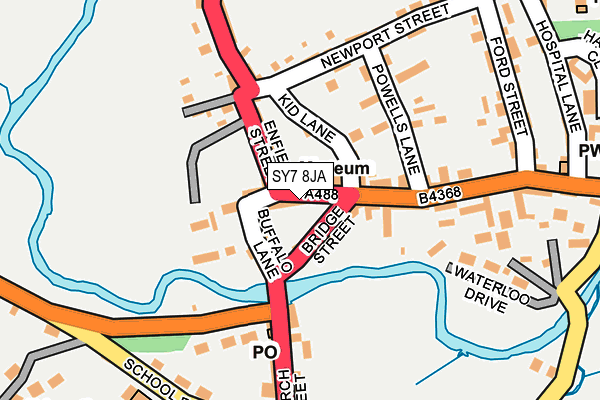 SY7 8JA map - OS OpenMap – Local (Ordnance Survey)