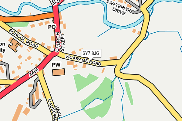 SY7 8JG map - OS OpenMap – Local (Ordnance Survey)