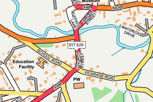 SY7 8JW map - OS OpenMap – Local (Ordnance Survey)
