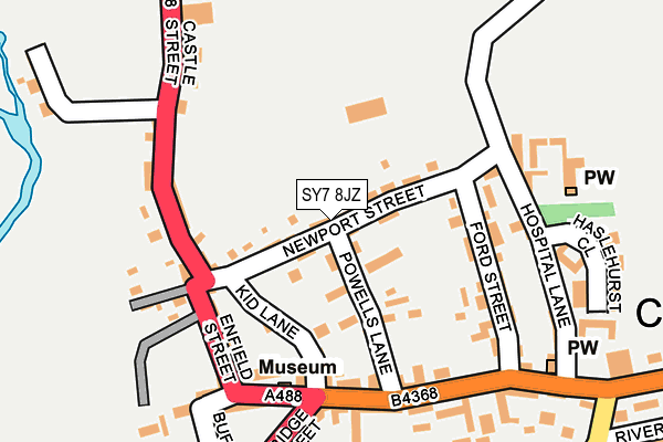 SY7 8JZ map - OS OpenMap – Local (Ordnance Survey)