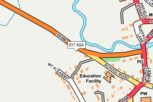 SY7 8QA map - OS OpenMap – Local (Ordnance Survey)