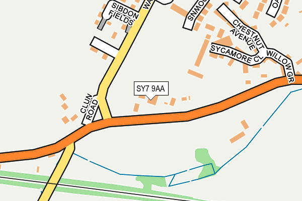 SY7 9AA map - OS OpenMap – Local (Ordnance Survey)