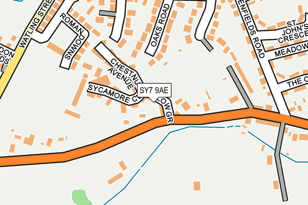 SY7 9AE map - OS OpenMap – Local (Ordnance Survey)