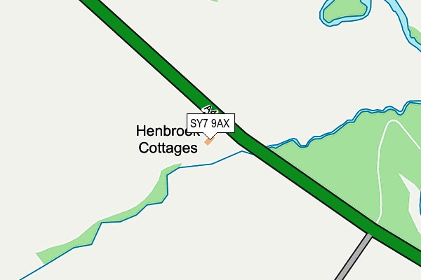 SY7 9AX map - OS OpenMap – Local (Ordnance Survey)