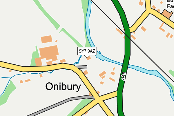 SY7 9AZ map - OS OpenMap – Local (Ordnance Survey)
