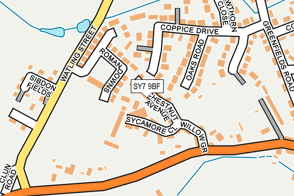 SY7 9BF map - OS OpenMap – Local (Ordnance Survey)