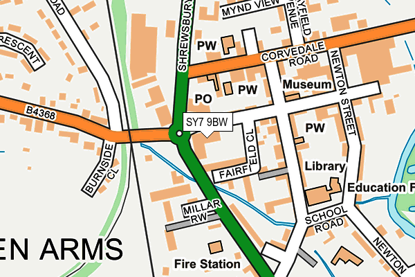 SY7 9BW map - OS OpenMap – Local (Ordnance Survey)