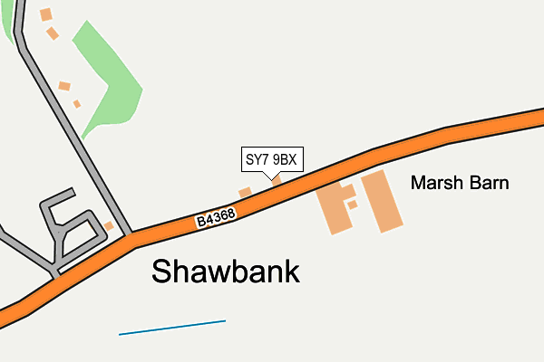 SY7 9BX map - OS OpenMap – Local (Ordnance Survey)