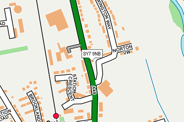 SY7 9NB map - OS OpenMap – Local (Ordnance Survey)