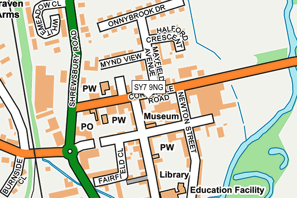 SY7 9NG map - OS OpenMap – Local (Ordnance Survey)