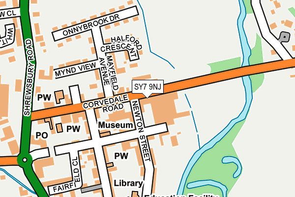 SY7 9NJ map - OS OpenMap – Local (Ordnance Survey)