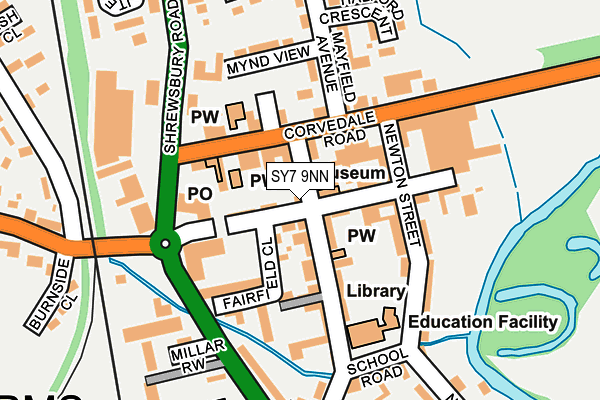 SY7 9NN map - OS OpenMap – Local (Ordnance Survey)