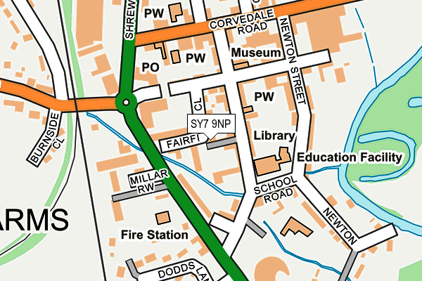 SY7 9NP map - OS OpenMap – Local (Ordnance Survey)