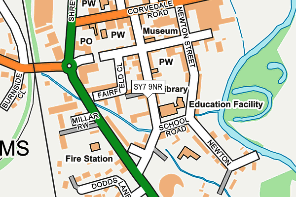 SY7 9NR map - OS OpenMap – Local (Ordnance Survey)