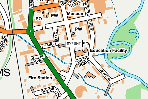 SY7 9NT map - OS OpenMap – Local (Ordnance Survey)