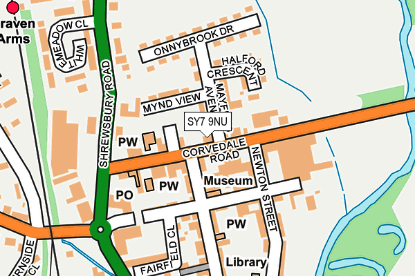 SY7 9NU map - OS OpenMap – Local (Ordnance Survey)
