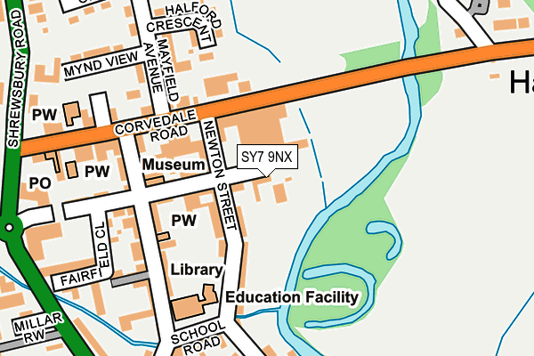 SY7 9NX map - OS OpenMap – Local (Ordnance Survey)