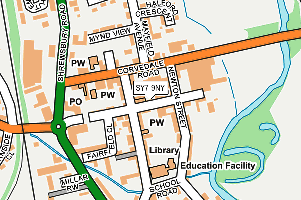 SY7 9NY map - OS OpenMap – Local (Ordnance Survey)