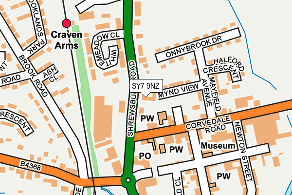 SY7 9NZ map - OS OpenMap – Local (Ordnance Survey)