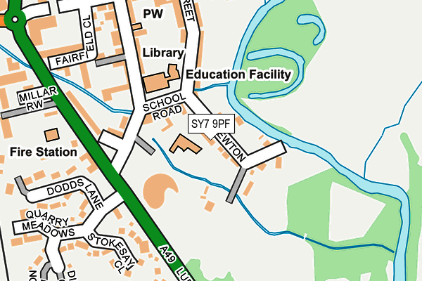 SY7 9PF map - OS OpenMap – Local (Ordnance Survey)