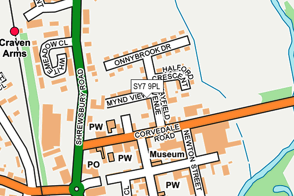 SY7 9PL map - OS OpenMap – Local (Ordnance Survey)