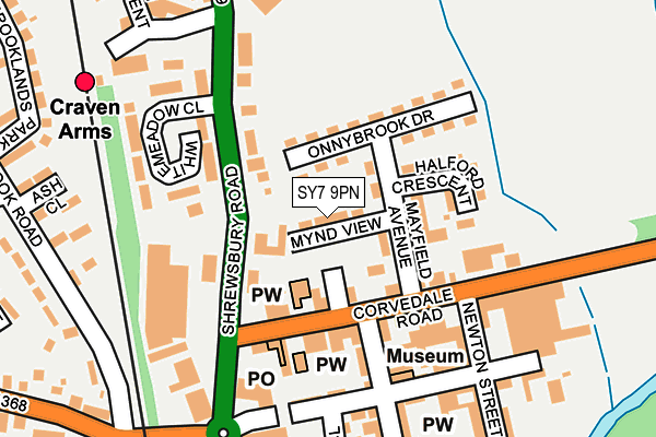 SY7 9PN map - OS OpenMap – Local (Ordnance Survey)