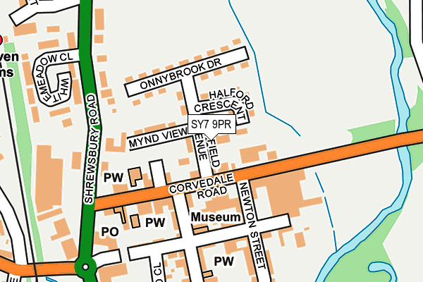 SY7 9PR map - OS OpenMap – Local (Ordnance Survey)