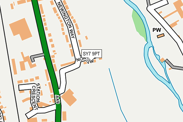 SY7 9PT map - OS OpenMap – Local (Ordnance Survey)