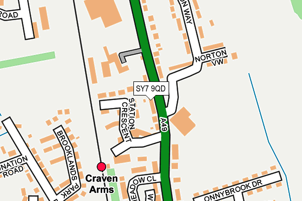 SY7 9QD map - OS OpenMap – Local (Ordnance Survey)